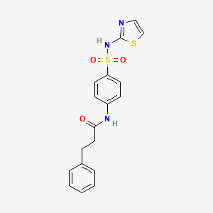 B2395063 3-phenyl-N-{4-[(1,3-thiazol-2-ylamino)sulfonyl]phenyl}propanamide CAS No. 314767-66-3
