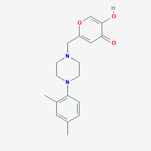 molecular formula C18H22N2O3 B2395120 2-{[4-(2,4-dimethylphenyl)piperazin-1-yl]methyl}-5-hydroxy-4H-pyran-4-one CAS No. 1190256-44-0