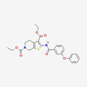 molecular formula C26H26N2O6S B2395171 diethyl 2-(3-phenoxybenzamido)-4,5-dihydrothieno[2,3-c]pyridine-3,6(7H)-dicarboxylate CAS No. 864926-72-7