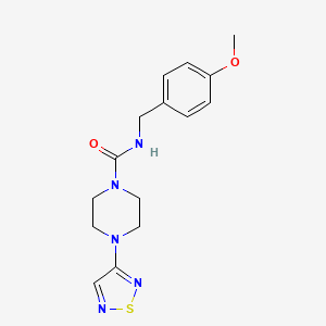 molecular formula C15H19N5O2S B2395191 N-[(4-methoxyphenyl)methyl]-4-(1,2,5-thiadiazol-3-yl)piperazine-1-carboxamide CAS No. 2320459-10-5