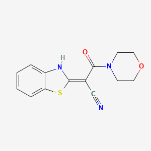 molecular formula C14H13N3O2S B2395212 (E)-2-(benzo[d]thiazol-2(3H)-ylidene)-3-morpholino-3-oxopropanenitrile CAS No. 638142-52-6