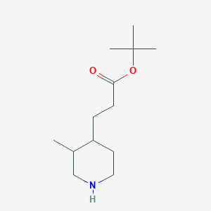 molecular formula C13H25NO2 B2395232 Tert-butyl 3-(3-methylpiperidin-4-yl)propanoate CAS No. 2248288-42-6