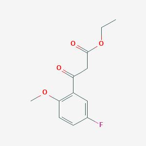 molecular formula C12H13FO4 B2395242 Ethyl 3-(5-fluoro-2-methoxyphenyl)-3-oxopropanoate CAS No. 104029-18-7