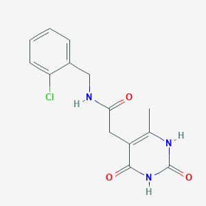 molecular formula C14H14ClN3O3 B2395287 N-(2-chlorobenzyl)-2-(6-methyl-2,4-dioxo-1,2,3,4-tetrahydropyrimidin-5-yl)acetamide CAS No. 1173081-75-8