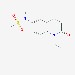 molecular formula C13H18N2O3S B2395305 N-(2-oxo-1-propyl-1,2,3,4-tetrahydroquinolin-6-yl)methanesulfonamide CAS No. 941991-88-4