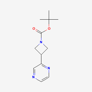 molecular formula C12H17N3O2 B2395307 Tert-butyl 3-(pyrazin-2-yl)azetidine-1-carboxylate CAS No. 1146085-63-3