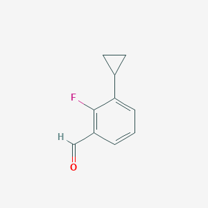 molecular formula C10H9FO B2395316 3-Cyclopropyl-2-fluorobenzaldehyde CAS No. 1854183-61-1
