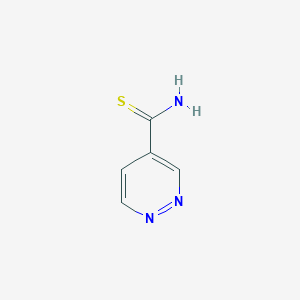 molecular formula C5H5N3S B2395346 pyridazine-4-carbothioamide CAS No. 39123-43-8