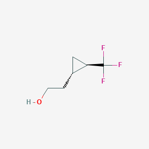 molecular formula C6H9F3O B2395364 2-[(1S,2R)-2-(Trifluoromethyl)cyclopropyl]ethanol CAS No. 2408938-43-0