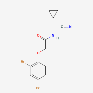 molecular formula C14H14Br2N2O2 B2395401 N-(1-cyano-1-cyclopropylethyl)-2-(2,4-dibromophenoxy)acetamide CAS No. 1090810-30-2