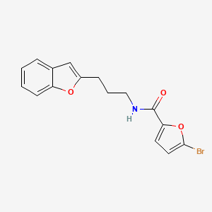 molecular formula C16H14BrNO3 B2395424 N-(3-(benzofuran-2-yl)propyl)-5-bromofuran-2-carboxamide CAS No. 2034558-44-4