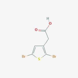 molecular formula C6H4Br2O2S B2395429 2-(2,5-Dibromothiophen-3-yl)acetic acid CAS No. 77014-10-9