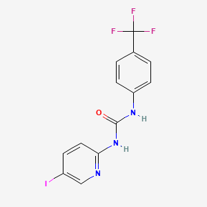 molecular formula C13H9F3IN3O B2395453 N-(5-iodo-2-pyridinyl)-N'-[4-(trifluoromethyl)phenyl]urea CAS No. 338401-03-9