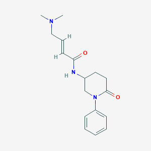 molecular formula C17H23N3O2 B2395455 (E)-4-(Dimethylamino)-N-(6-oxo-1-phenylpiperidin-3-yl)but-2-enamide CAS No. 2411335-92-5