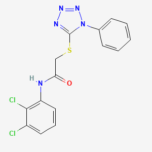 molecular formula C15H11Cl2N5OS B2395460 N-(2,3-dichlorophenyl)-2-[(1-phenyl-1H-1,2,3,4-tetrazol-5-yl)sulfanyl]acetamide CAS No. 306732-16-1