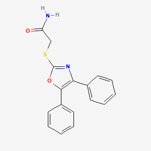 molecular formula C17H14N2O2S B2395474 2-[(4,5-Diphenyl-1,3-oxazol-2-yl)sulfanyl]acetamide CAS No. 59716-70-0