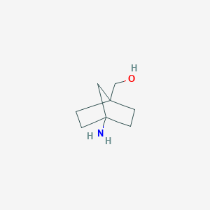 molecular formula C8H16ClNO B2395511 (4-Aminobicyclo[2.2.1]heptan-1-yl)methanol CAS No. 1375000-42-2