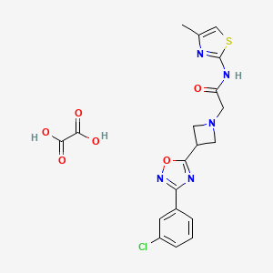 2-(3-(3-(3-chlorophenyl)-1,2,4-oxadiazol-5-yl)azetidin-1-yl)-N-(4-methylthiazol-2-yl)acetamide oxalate