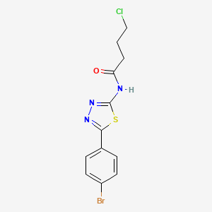 N-[5-(4-bromophenyl)-1,3,4-thiadiazol-2-yl]-4-chlorobutanamide