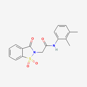 molecular formula C17H16N2O4S B2395670 N-(2,3-dimethylphenyl)-2-(1,1,3-trioxo-1,2-benzothiazol-2-yl)acetamide CAS No. 437722-04-8