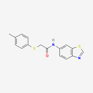 molecular formula C16H14N2OS2 B2395677 N-(benzo[d]thiazol-6-yl)-2-(p-tolylthio)acetamide CAS No. 922879-44-5