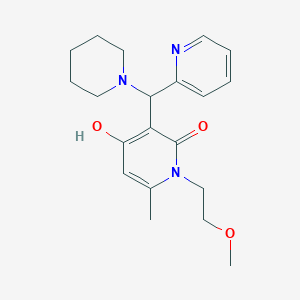 4-hydroxy-1-(2-methoxyethyl)-6-methyl-3-(piperidin-1-yl(pyridin-2-yl)methyl)pyridin-2(1H)-one