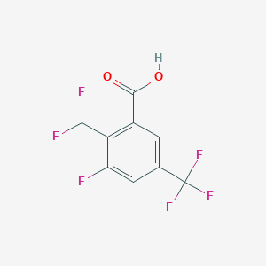 2-(Difluoromethyl)-3-fluoro-5-(trifluoromethyl)benzoic acid