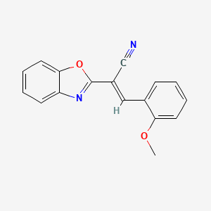 (2E)-2-(1,3-benzoxazol-2-yl)-3-(2-methoxyphenyl)prop-2-enenitrile