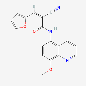 (Z)-2-Cyano-3-(furan-2-yl)-N-(8-methoxyquinolin-5-yl)prop-2-enamide