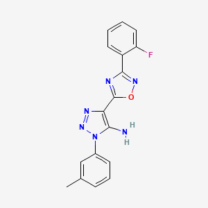 4-(3-(2-fluorophenyl)-1,2,4-oxadiazol-5-yl)-1-(m-tolyl)-1H-1,2,3-triazol-5-amine