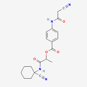 [1-[(1-Cyanocyclohexyl)amino]-1-oxopropan-2-yl] 4-[(2-cyanoacetyl)amino]benzoate