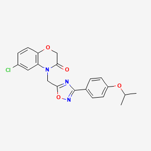 6-chloro-4-((3-(4-isopropoxyphenyl)-1,2,4-oxadiazol-5-yl)methyl)-2H-benzo[b][1,4]oxazin-3(4H)-one