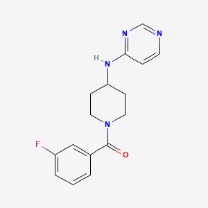 (3-Fluorophenyl)-[4-(pyrimidin-4-ylamino)piperidin-1-yl]methanone