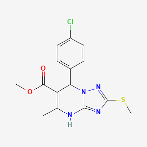 Methyl 7-(4-chlorophenyl)-5-methyl-2-(methylsulfanyl)-4,7-dihydro[1,2,4]triazolo[1,5-a]pyrimidine-6-carboxylate