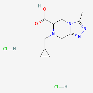7-(Cyclopropylmethyl)-3-methyl-5,6,7,8-tetrahydro-[1,2,4]triazolo[4,3-a]pyrazine-6-carboxylic acid dihydrochloride