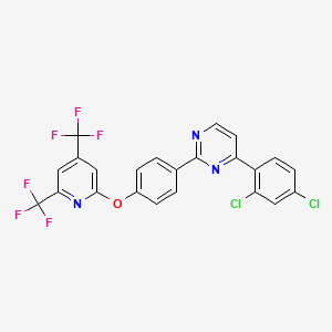 2-[4-[4,6-Bis(trifluoromethyl)pyridin-2-yl]oxyphenyl]-4-(2,4-dichlorophenyl)pyrimidine