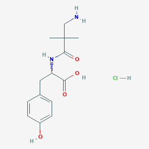 (2S)-2-[(3-Amino-2,2-dimethylpropanoyl)amino]-3-(4-hydroxyphenyl)propanoic acid;hydrochloride