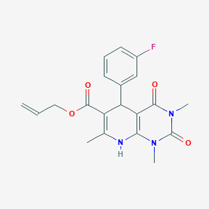 Prop-2-enyl 5-(3-fluorophenyl)-1,3,7-trimethyl-2,4-dioxo-5,8-dihydropyrido[2,3-d]pyrimidine-6-carboxylate