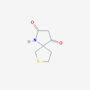 molecular formula C7H9NO2S B2395769 7-Thia-1-azaspiro[4.4]nonane-2,4-dione CAS No. 1955524-15-8