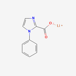 molecular formula C10H7LiN2O2 B2395774 lithium(1+) 1-phenyl-1H-imidazole-2-carboxylate CAS No. 1216460-51-3