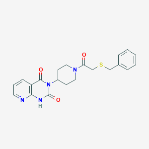 3-(1-(2-(benzylthio)acetyl)piperidin-4-yl)pyrido[2,3-d]pyrimidine-2,4(1H,3H)-dione