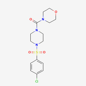 molecular formula C15H20ClN3O4S B2395800 (4-((4-Chlorophenyl)sulfonyl)piperazin-1-yl)(morpholino)methanone CAS No. 692762-04-2