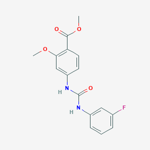 Methyl 4-{[(3-fluoroanilino)carbonyl]amino}-2-methoxybenzenecarboxylate