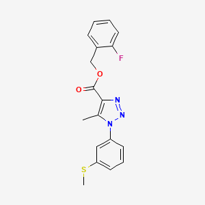 2-fluorobenzyl 5-methyl-1-(3-(methylthio)phenyl)-1H-1,2,3-triazole-4-carboxylate