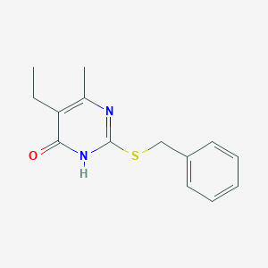 2-(benzylthio)-5-ethyl-6-methylpyrimidin-4(3H)-one
