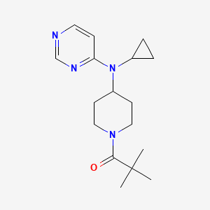 1-[4-[Cyclopropyl(pyrimidin-4-yl)amino]piperidin-1-yl]-2,2-dimethylpropan-1-one