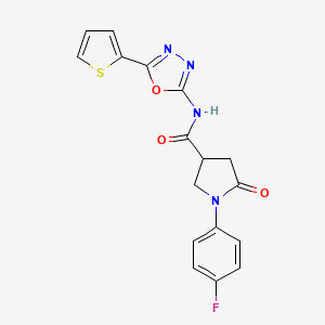 1-(4-fluorophenyl)-5-oxo-N-(5-(thiophen-2-yl)-1,3,4-oxadiazol-2-yl)pyrrolidine-3-carboxamide