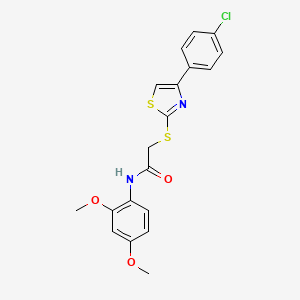 2-((4-(4-chlorophenyl)thiazol-2-yl)thio)-N-(2,4-dimethoxyphenyl)acetamide