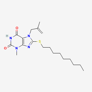 3-Methyl-7-(2-methylprop-2-enyl)-8-nonylsulfanylpurine-2,6-dione
