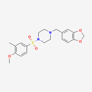 1-Benzo[1,3]dioxol-5-ylmethyl-4-(4-methoxy-3-methyl-benzenesulfonyl)-piperazine